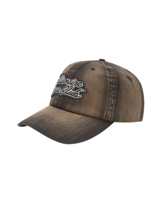 Șapcă tip „dad cap” cu imprimeu script spray fade
