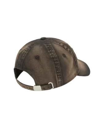 Șapcă tip „dad cap” cu imprimeu script spray fade