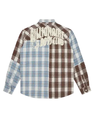 Cămașă în carouri cu patchwork cu Arch Logo