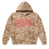Hanorac cu glugă și fermoar Camo