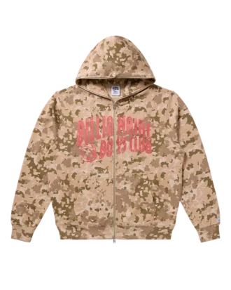 Hanorac cu glugă și fermoar Camo