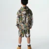 Hanorac cu glugă pentru copii, model camuflaj cu copaci Hanorac cu glugă pentru copii, model camuflaj cu copaci