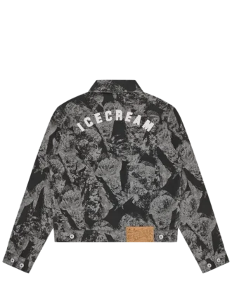 Jachetă de camionagiu din denim cu imprimeu Cone Stamp Jachetă de camionagiu din denim cu imprimeu Cone Stamp