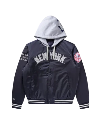 Jachetă de stadion din satin NY Yankees Jachetă de stadion din satin NY Yankees