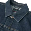 Jachetă din denim cu imprimeu și broderie Seagull