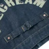 Jachetă din denim cu imprimeu și broderie Seagull