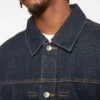 Jachetă din denim cu imprimeu și broderie Seagull