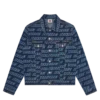 Jachetă din denim cu logo repetat