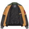 Jachetă varsity din piele crăpată
