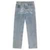 Pantaloni din denim cu aplicație „Running Dog” și două buzunare rotunde
