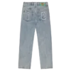 Pantaloni din denim cu aplicație „Running Dog” și două buzunare rotunde