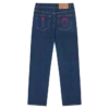 Pantaloni din denim cu câine alergând din cristale