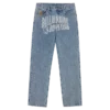 Pantaloni din denim cu logo Arch Logo decolorat