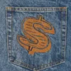 Pantaloni din denim cu margini selvedge Diamonds & Dollars