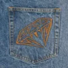 Pantaloni din denim cu margini selvedge Diamonds & Dollars