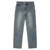 Pantaloni din denim pentru femei cu imprimeu „Running Dog” în stil vintage