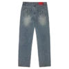 Pantaloni din denim pentru femei cu imprimeu „Running Dog” în stil vintage
