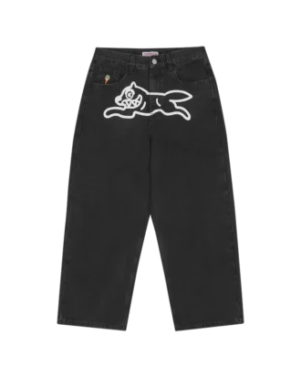 Pantaloni din denim Running Dog cu trei buzunare
