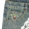 Pantaloni din denim Running Dog cu trei buzunare