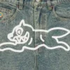 Pantaloni din denim Running Dog cu trei buzunare