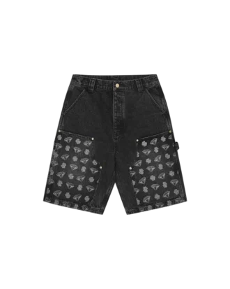 Pantaloni scurți de brutar din denim Diamonds & Dollars