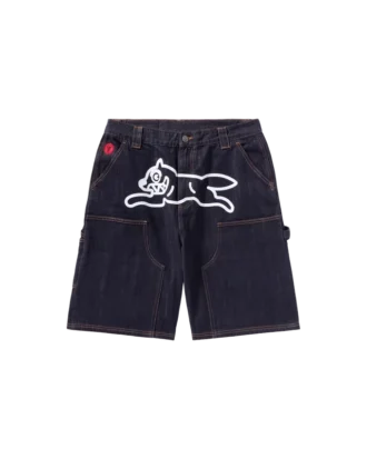 Pantaloni scurți de carpenter din denim Selvedge Running Dog