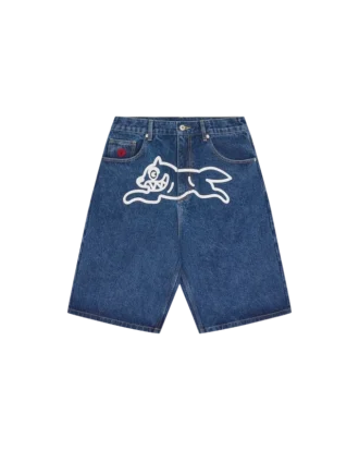 Pantaloni scurți din denim Running Dog cu trei cupe
