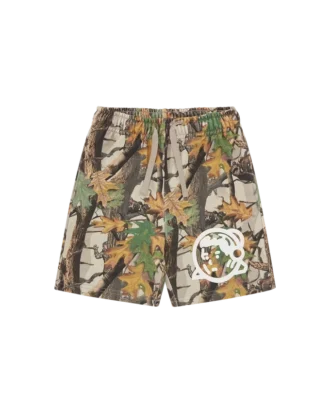 Pantaloni scurți pentru copii cu imprimeu camuflaj arbori