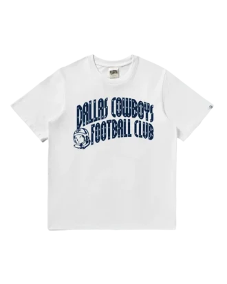 Tricou cu mânecă scurtă Dallas Cowboys cu Curve Logo, alb