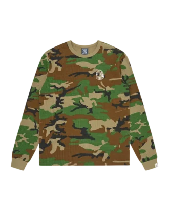 Tricou cu mâneci lungi Camo Waffle
