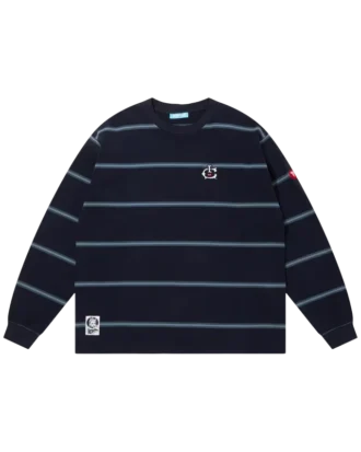 Tricou cu mâneci lungi și bordură din bumbac