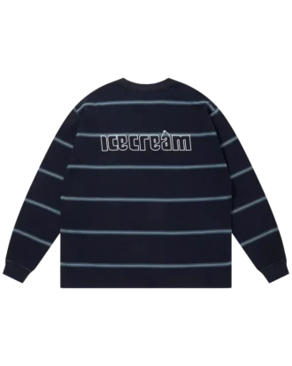 Tricou cu mâneci lungi și bordură din bumbac