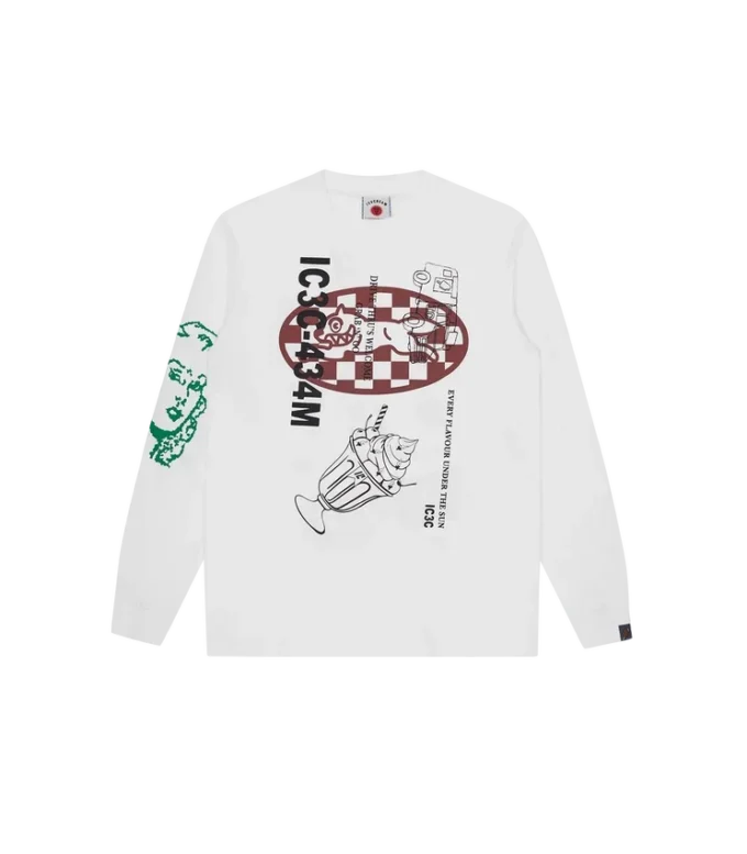 Tricou cu mâneci lungi și imprimeu grafic Tricou cu mâneci lungi și imprimeu grafic