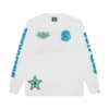 Tricou cu mâneci lungi și imprimeu grafic Tricou cu mâneci lungi și imprimeu grafic