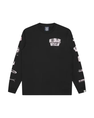 Tricou cu mâneci lungi și logo-uri multiple