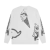 Tricou cu mâneci lungi și logo-uri multiple în tonuri de gri Tricou cu mâneci lungi și logo-uri multiple în tonuri de gri