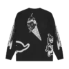 Tricou cu mâneci lungi și logo-uri multiple în tonuri de gri Tricou cu mâneci lungi și logo-uri multiple în tonuri de gri