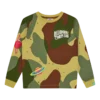 Tricou cu mâneci lungi pentru copii, cu imprimeu Space Camo