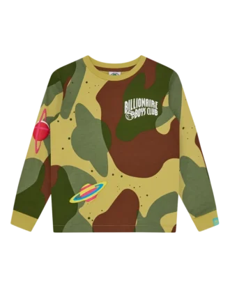 Tricou cu mâneci lungi pentru copii, cu imprimeu Space Camo