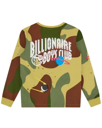Tricou cu mâneci lungi pentru copii, cu imprimeu Space Camo