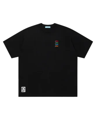 Tricou din bumbac cu logo brodat „Running Dog”
