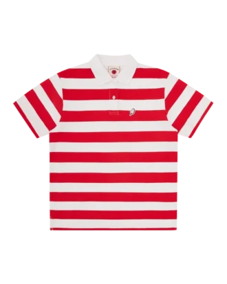 Tricou polo cu dungi și înghețată pentru femei