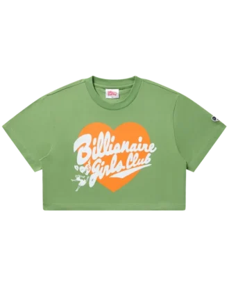 Tricou scurt pentru femei cu inscripție și inimă